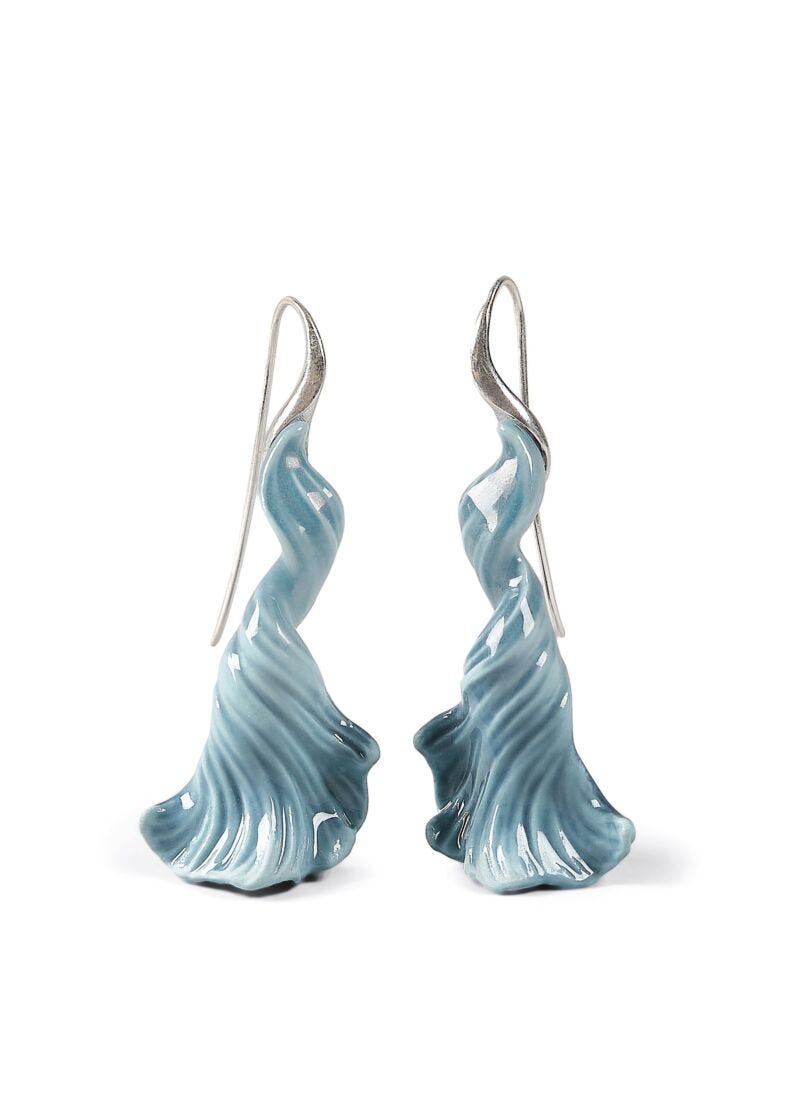 Aquarium Long Earrings in Lladró