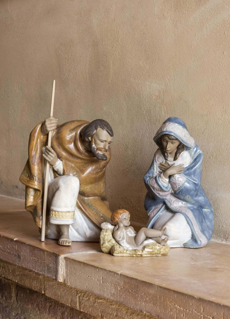 Figurina Natività Gesù Bambino. Gres in Lladró
