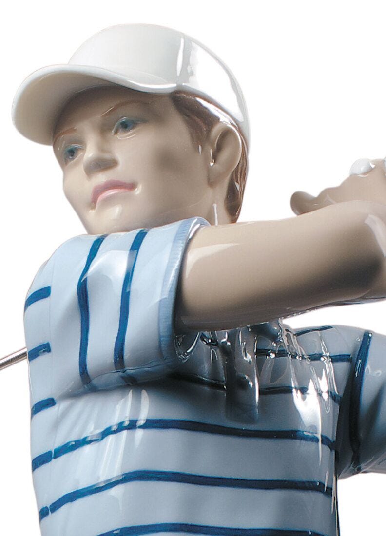 Golf Champion Man Figurine in Lladró