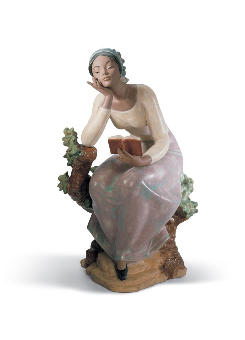 Poetic Moment Woman Figurine in Lladró