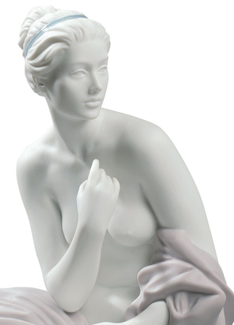 Sitting Bather Woman Figurine in Lladró