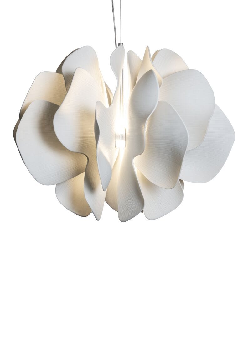 Nightbloom Hanging Lamp 60cm. White. (US) in Lladró