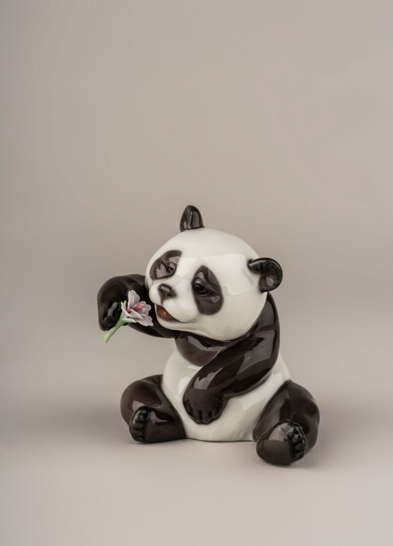 Figura oso Panda feliz en Lladró