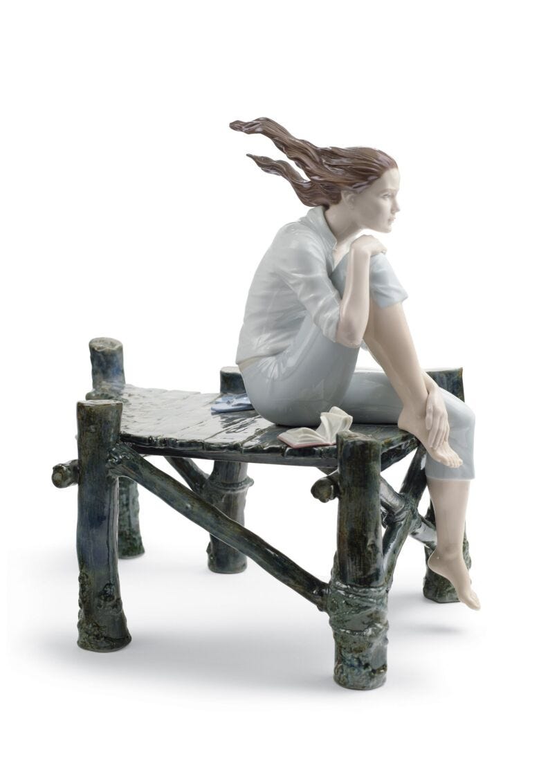 Figurina Donna Tramonto al molo in Lladró