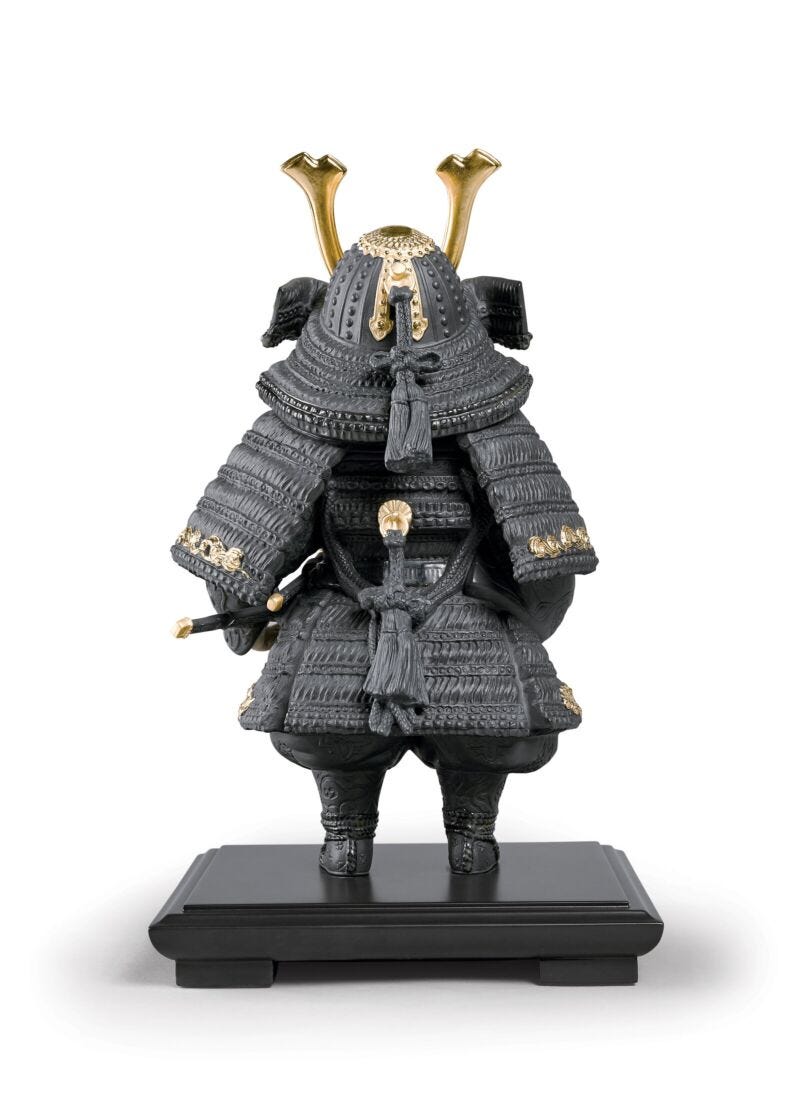 Figurina Bambino Samurai. Lustro oro in Lladró