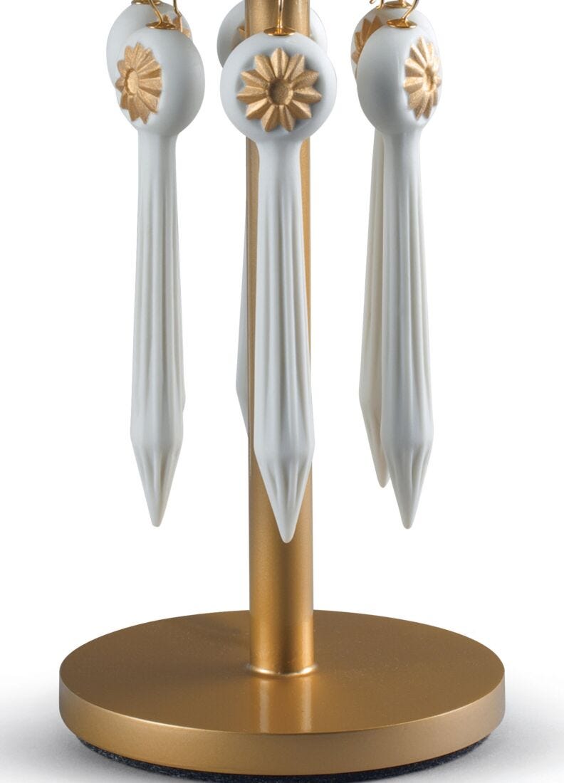 Belle de Nuit Lithophane Table Lamp with Tears. Golden Luster (CE) in Lladró