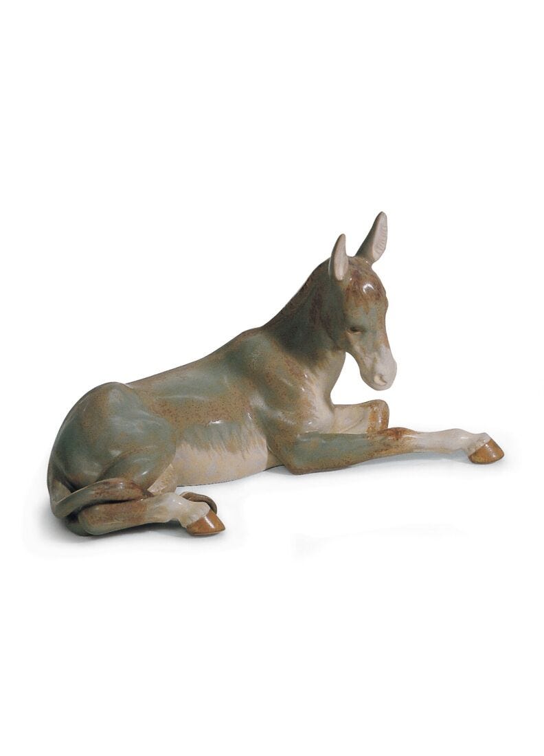 Donkey Nativity Figurine. Gres in Lladró