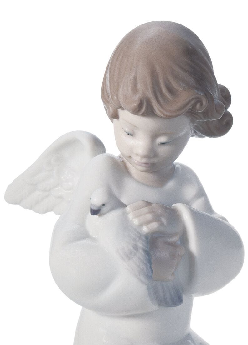 Loving Protection Angel Figurine in Lladró