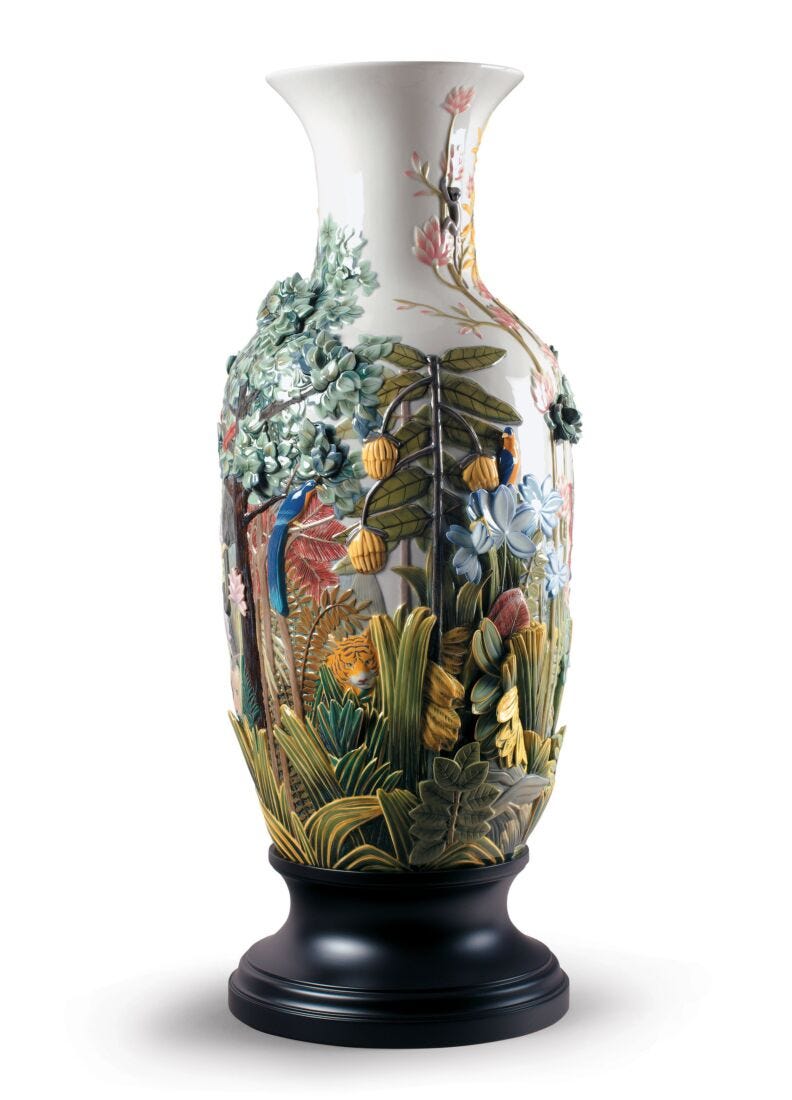 Paradise Vase Animal Life Figurine. Limited Edition in Lladró