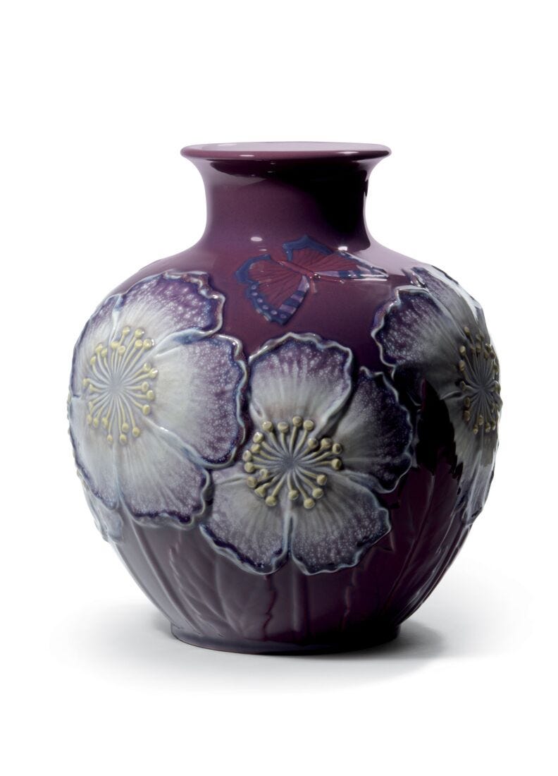 Poppy Flowers Vase. Limited Edition in Lladró
