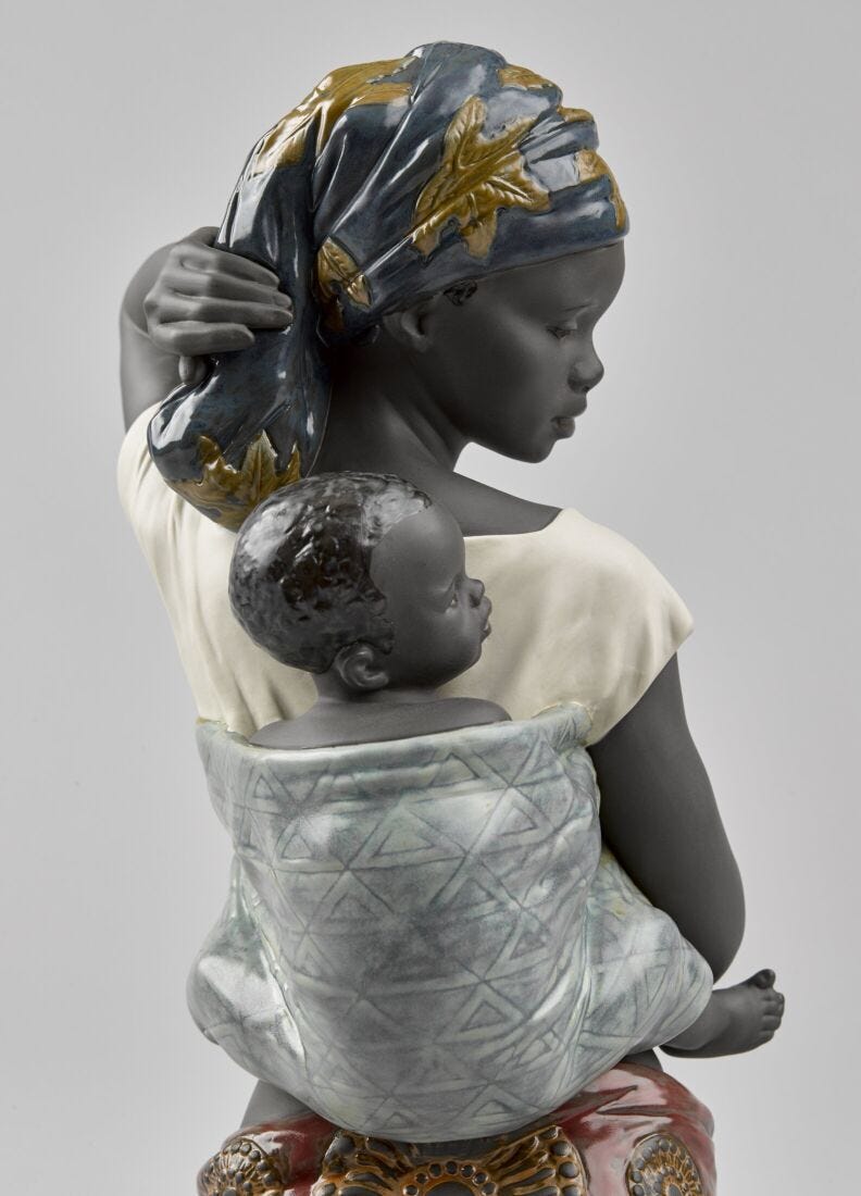 African Bond Mother Figurine in Lladró