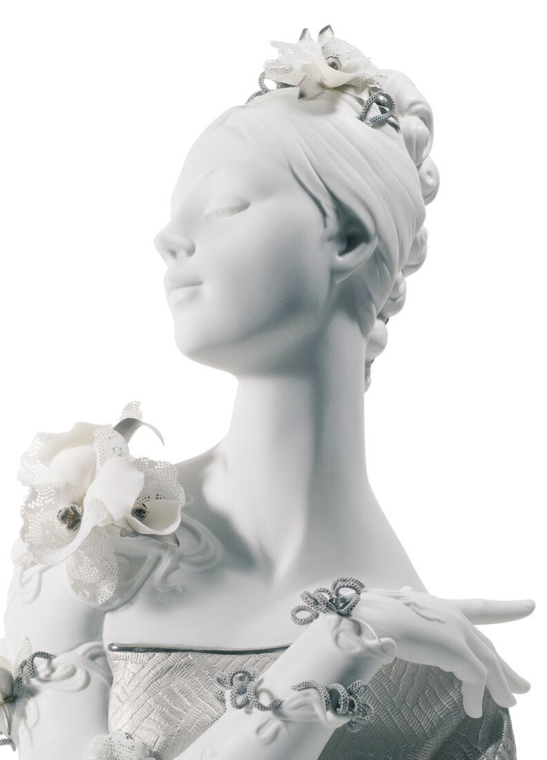 My Fair Lady Bust Figurine. Silver Lustre in Lladró