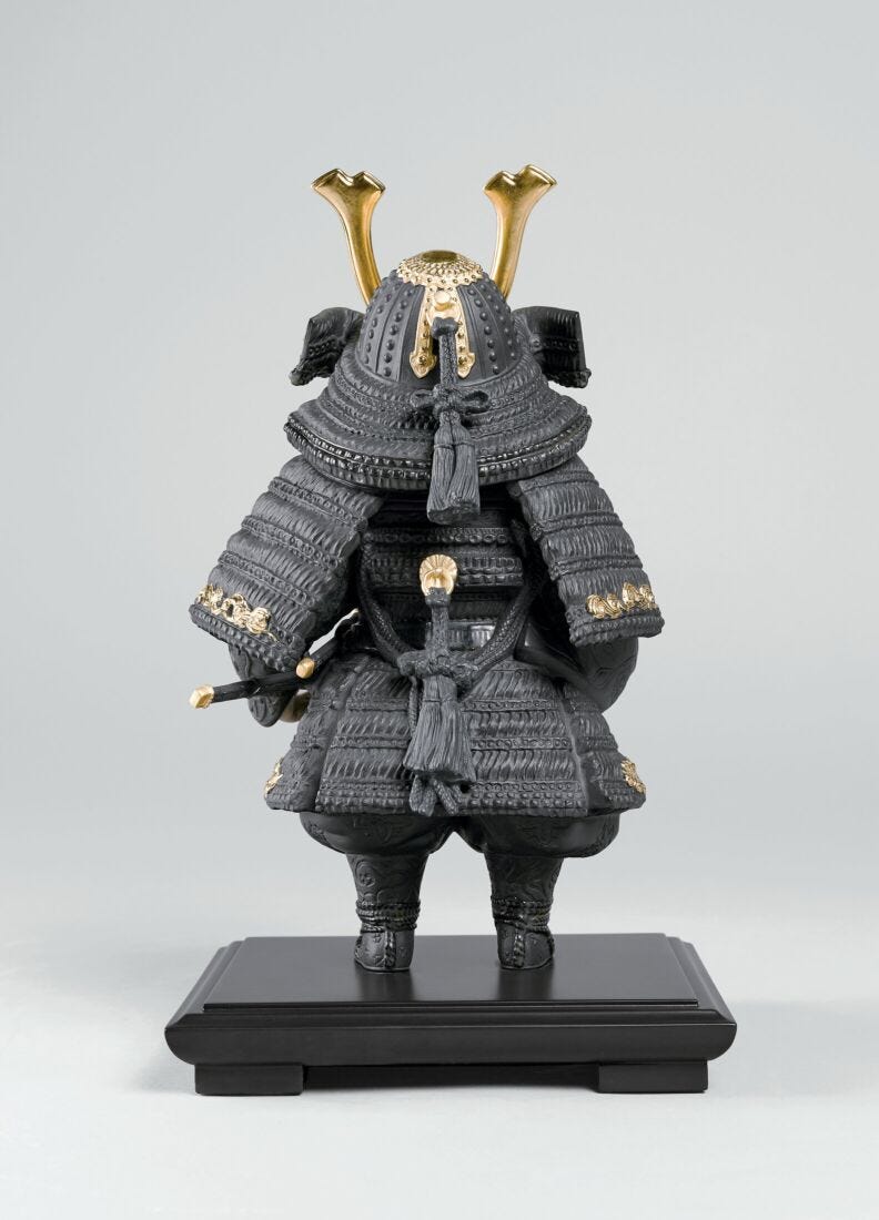 Figurina Bambino Samurai. Lustro oro in Lladró