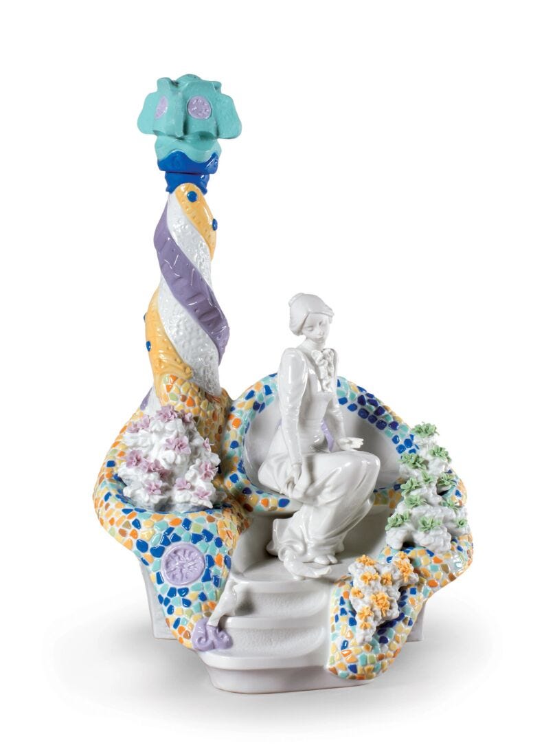 Gaudi lady Woman Figurine. Limited Edition in Lladró