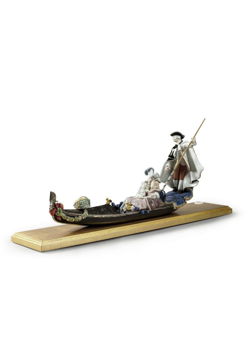 Gondola in Venice Sculpture. Limited Edition in Lladró