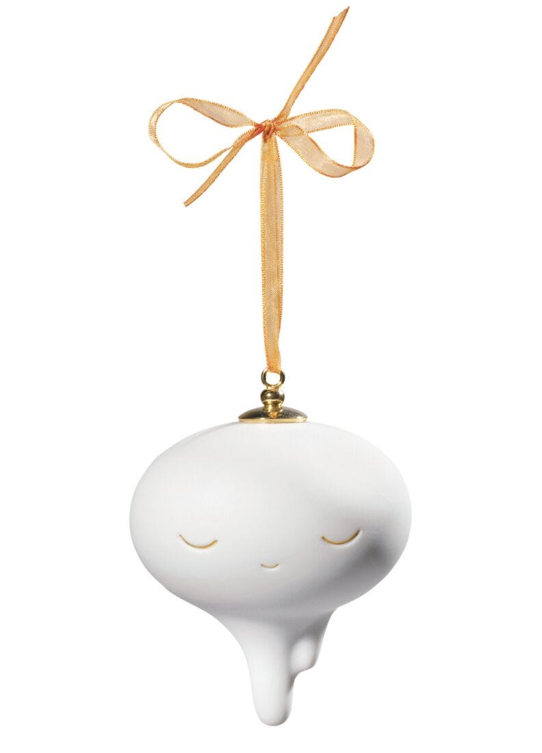 Christmas Ornament 4 by Friends With You. Golden Lustre and White in Lladró