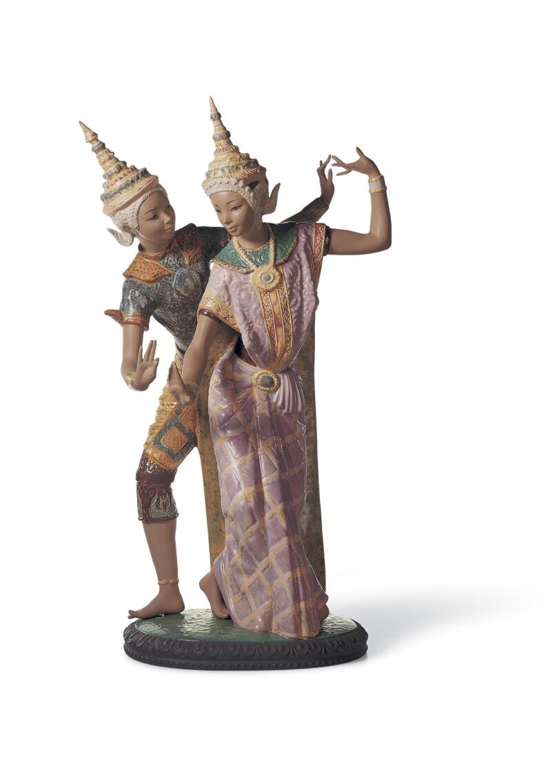 Thai Couple Figurine in Lladró