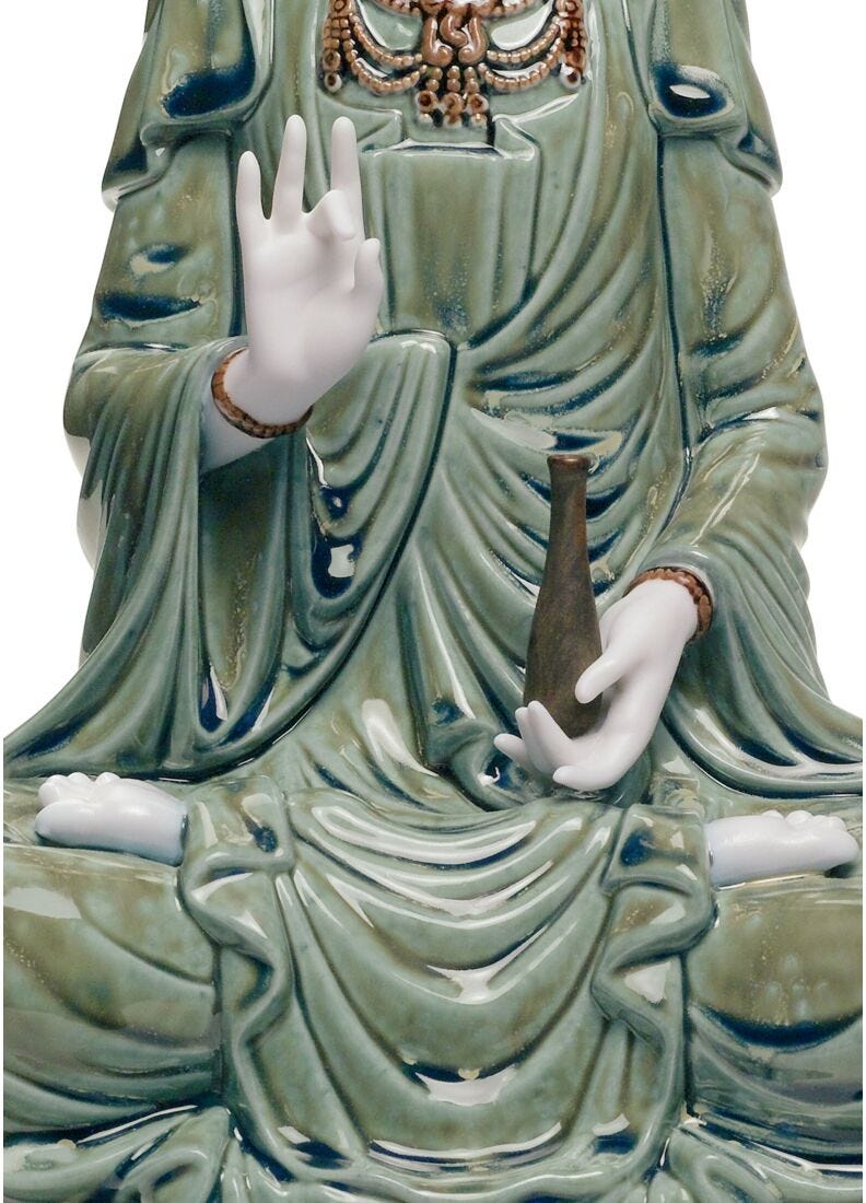 Figurina Kwan Yin. Verde in Lladró