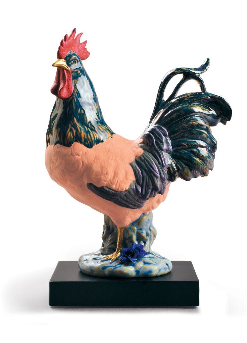 The Rooster Figurine. Limited Edition in Lladró