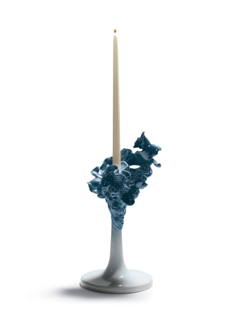 Naturofantastic Candlestick. Blue in Lladró