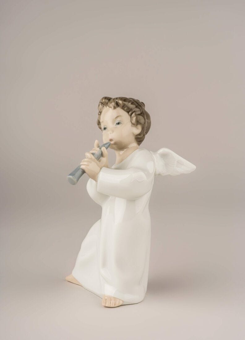 Angel with Flute Figurine in Lladró