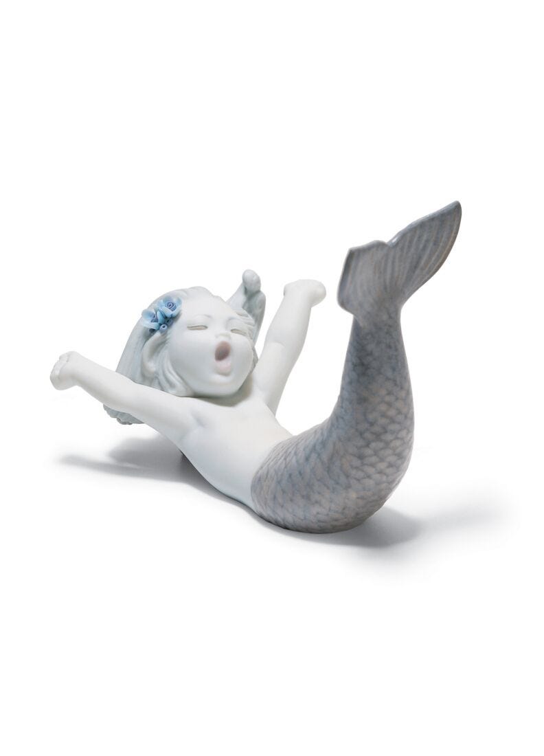 Waking up at Sea Mermaid Figurine in Lladró