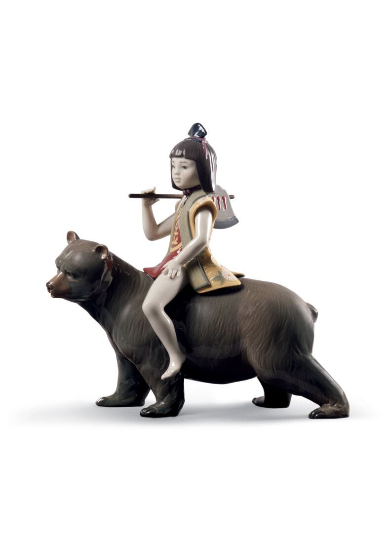 Kintaro and The Bear Figurine. Limited Edition in Lladró