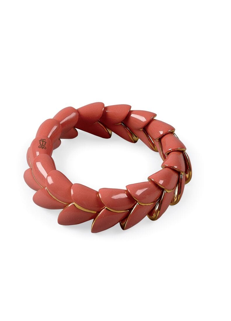 Heliconia Bracelet. Coral in Lladró