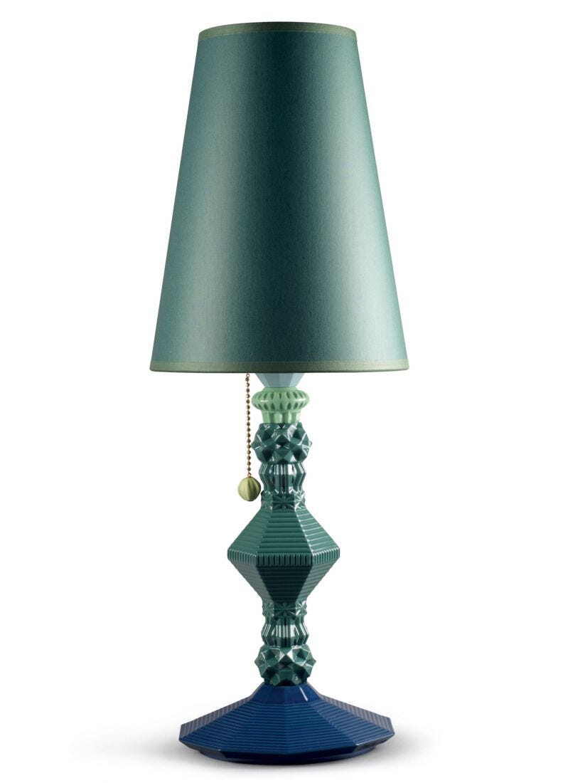 Belle de Nuit Table Lamp. Green (CE) in Lladró