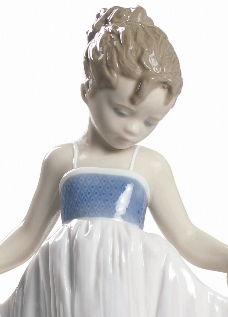 Look at My Dress Girl Figurine in Lladró