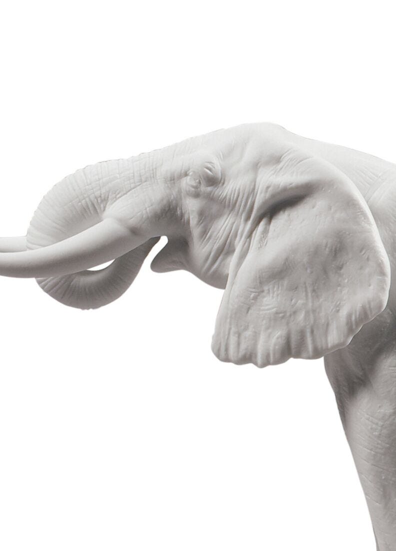 Escultura elefantes Un alto en el camino. Blanco en Lladró