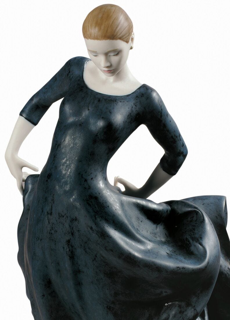 Buleria Flamenco Dancer Woman Figurine. Black in Lladró