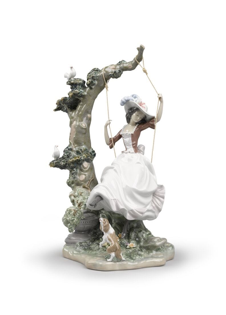 Swinging Woman Figurine in Lladró