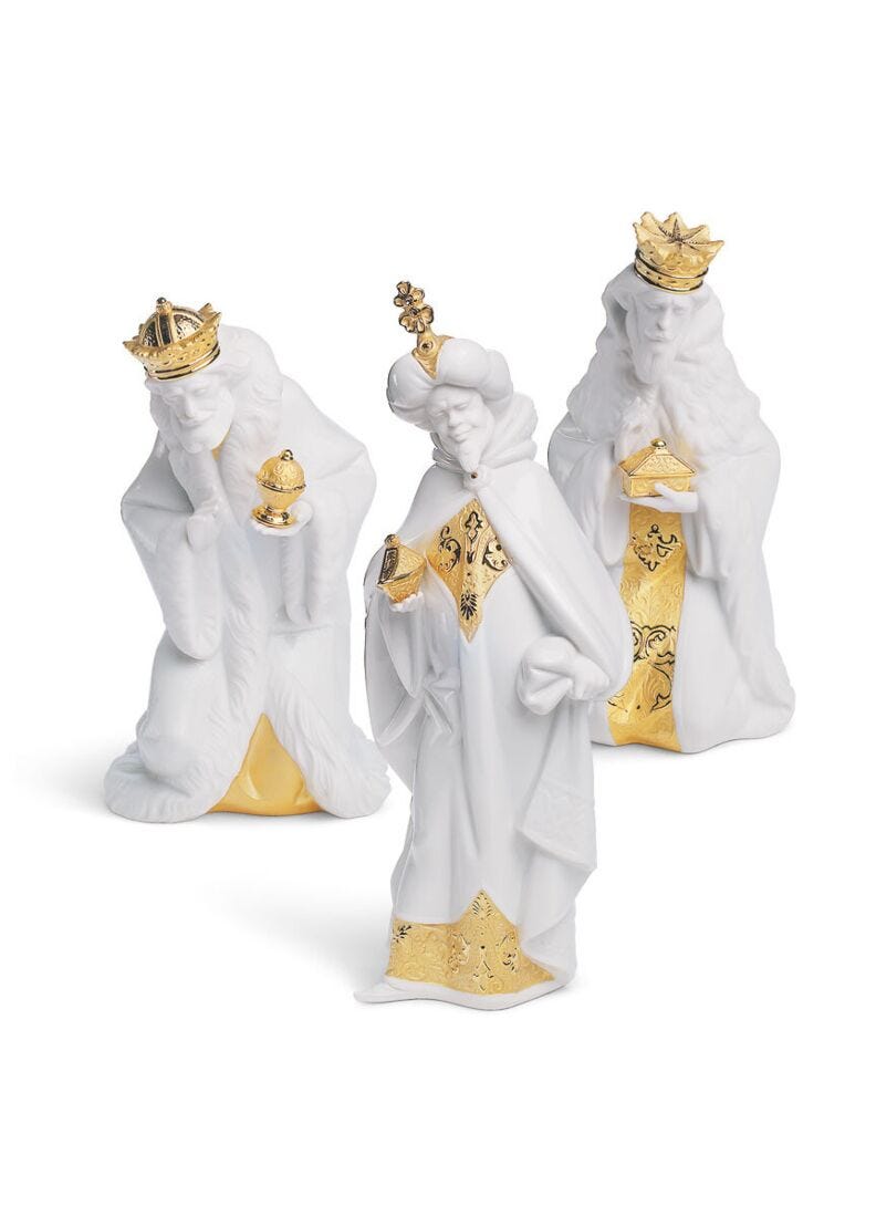Set Reyes Magos. Lustre Oro en Lladró