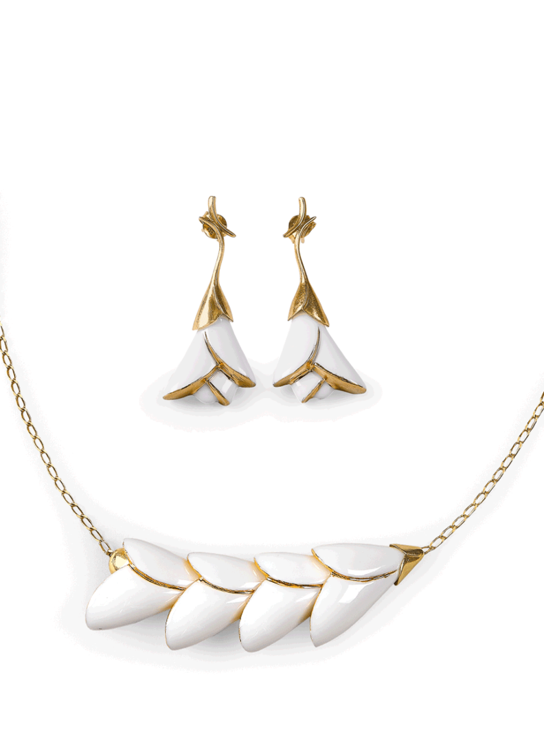 Heliconia White 2 Pieces Set in Lladró