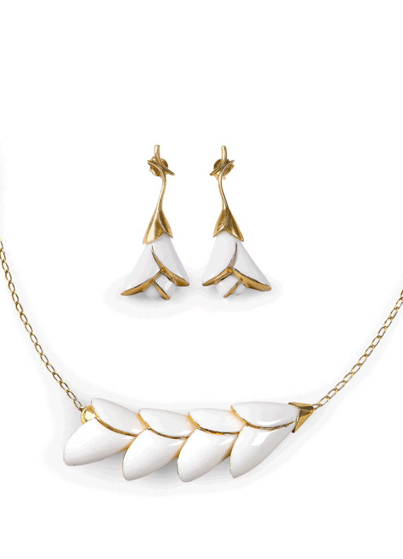 Heliconia White 2 Pieces Set, 1 of 5