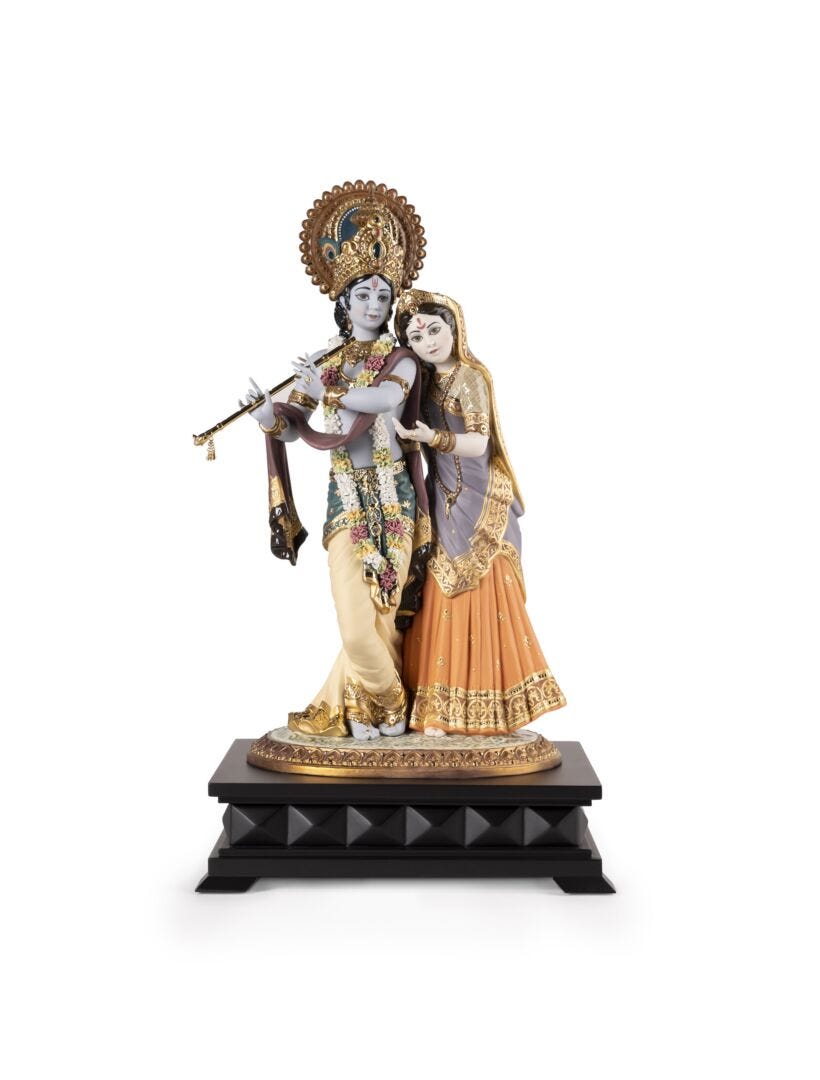 Radha Krishna Sculpture. Limited edition - Lladro-India