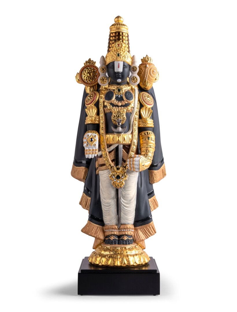 Lord Balaji Sculpture . Limited Edition - Lladro-India