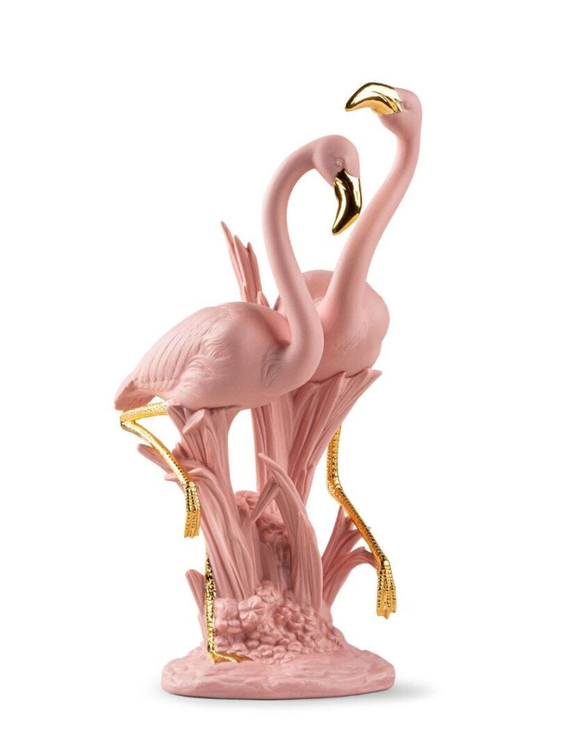Arabisch Supersonische snelheid Empirisch The Flamingos Sculpture. Pink - Lladro-USA