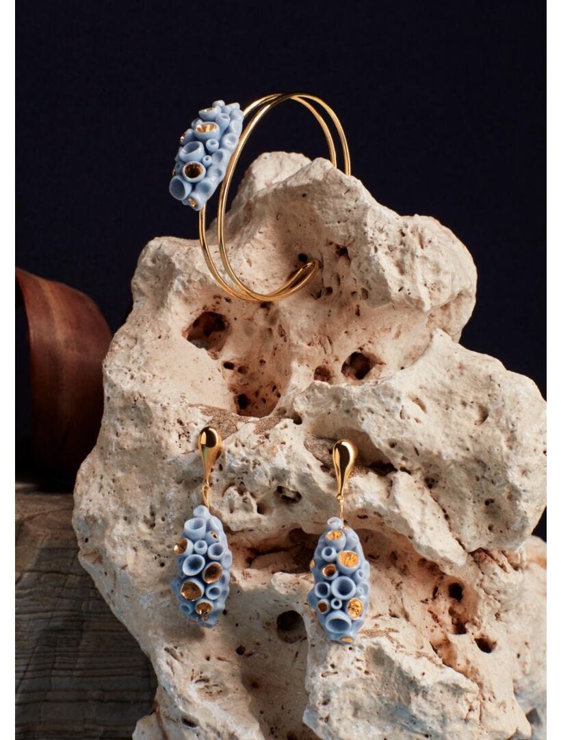 Sky Blue Coral Earrings  Querida Costa