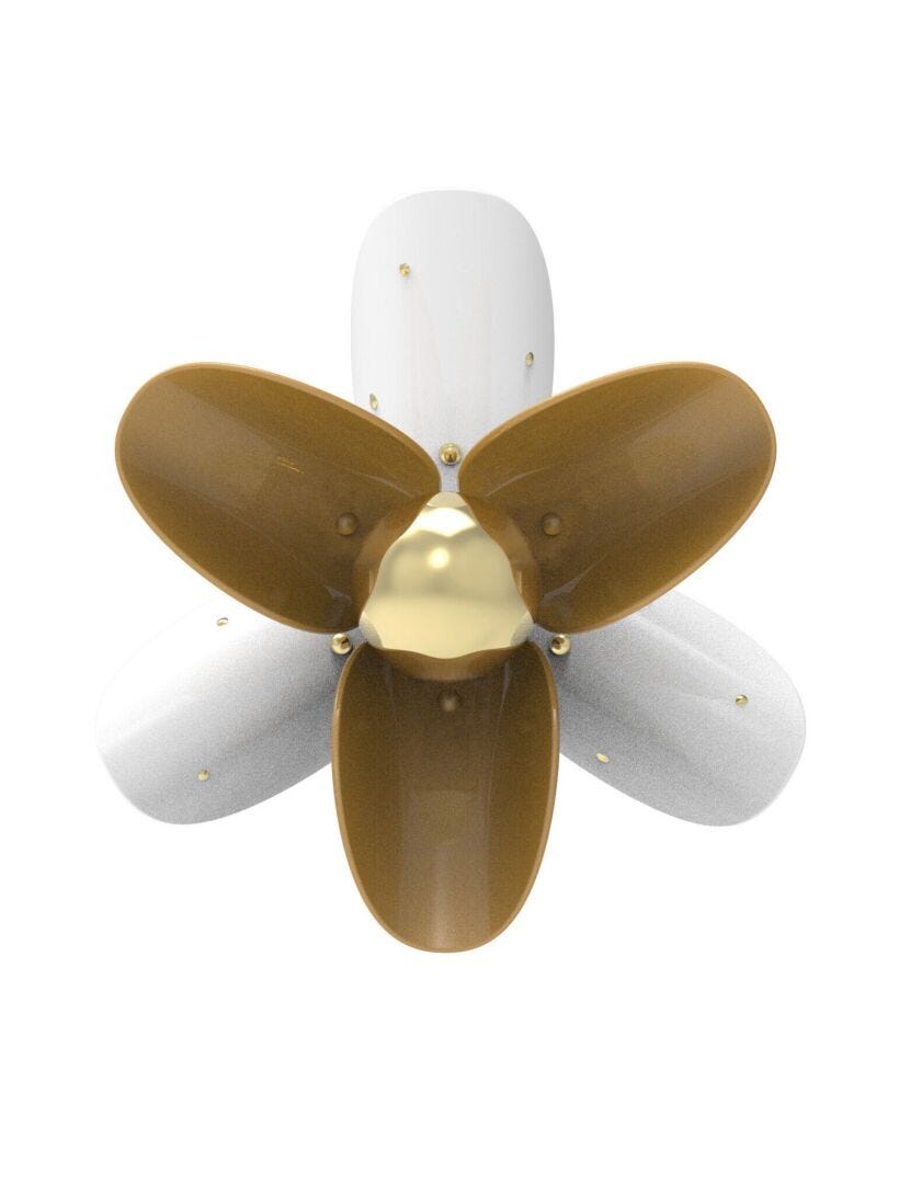 Blossom Wall Sconce. White and gold. (US) - Lladro-USA