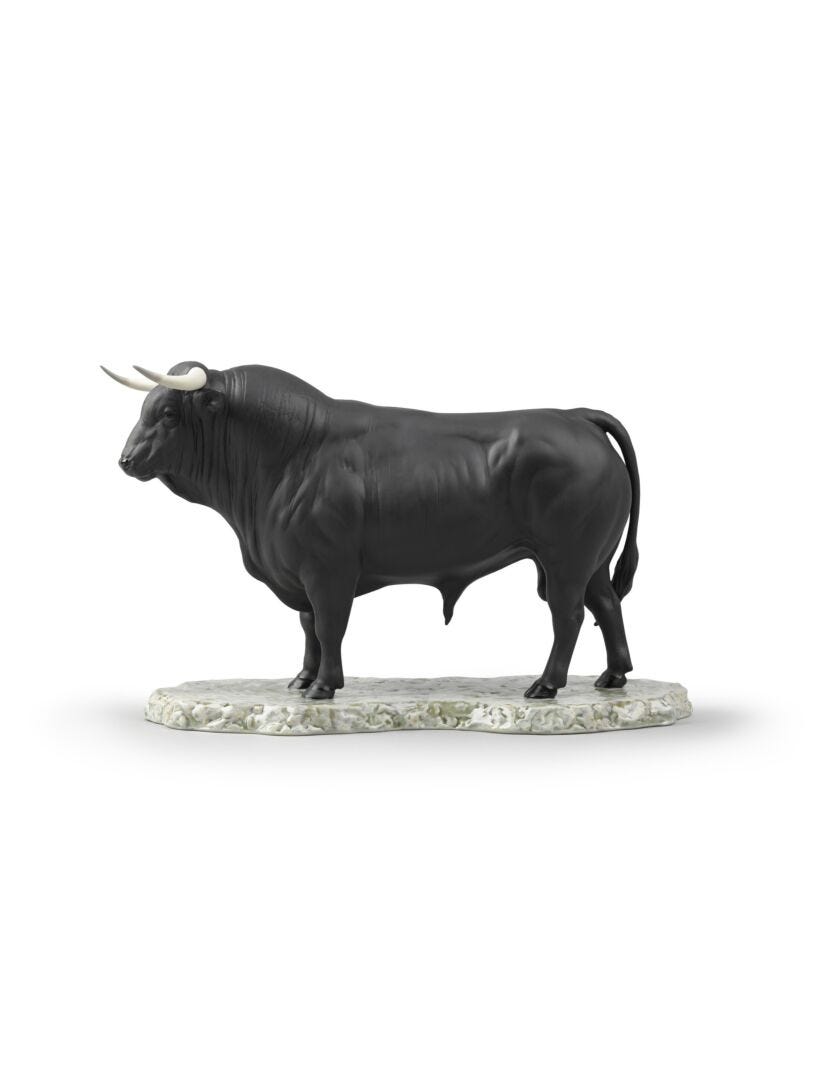 Figurine Taureau et Torero en Polyrésine aspect Bronze 16 cm