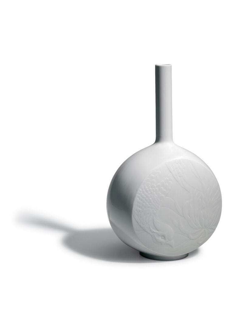 Canvas Vase Bird Scene Vase. White LladroUSA