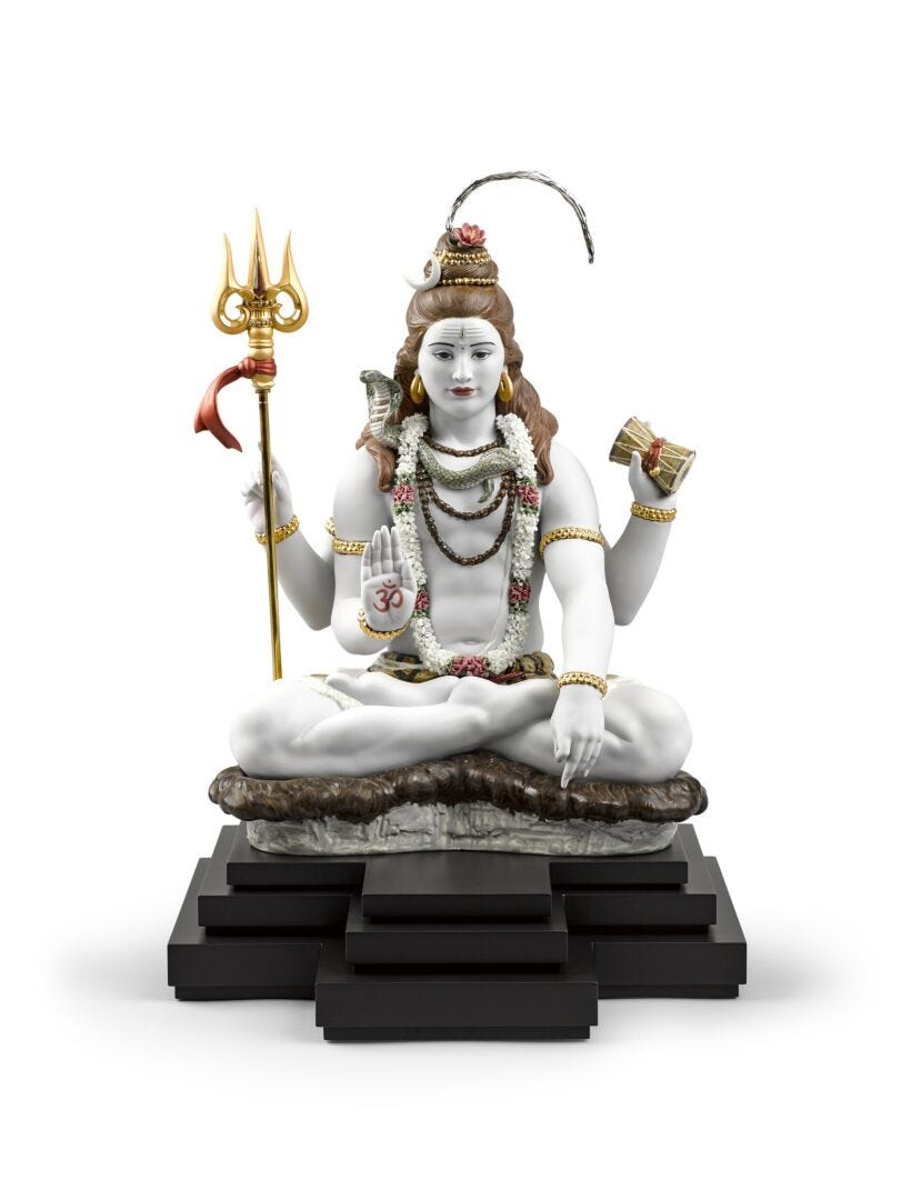 Lord Shiva Sculpture. Limited Edition - Lladro-India