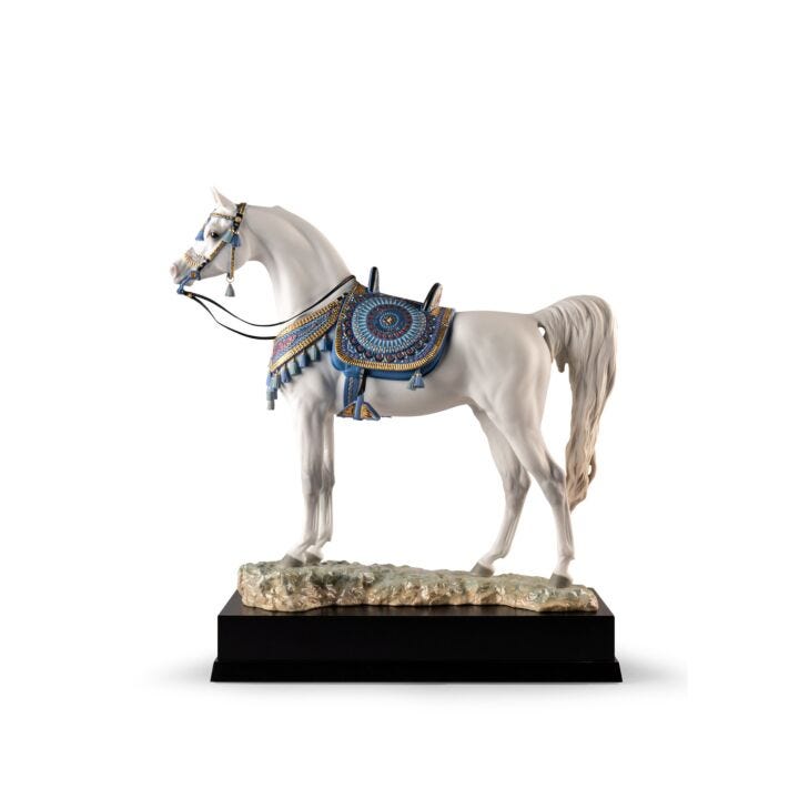 Escultura caballo Pura raza árabe. Serie limitada en Lladró