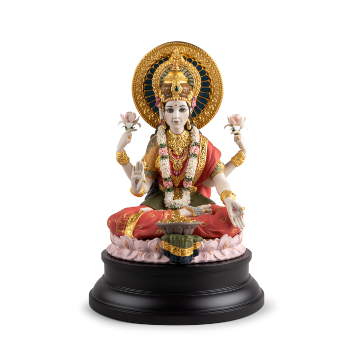 Goddess Lakshmi Sculpture. Limited edition in Lladró