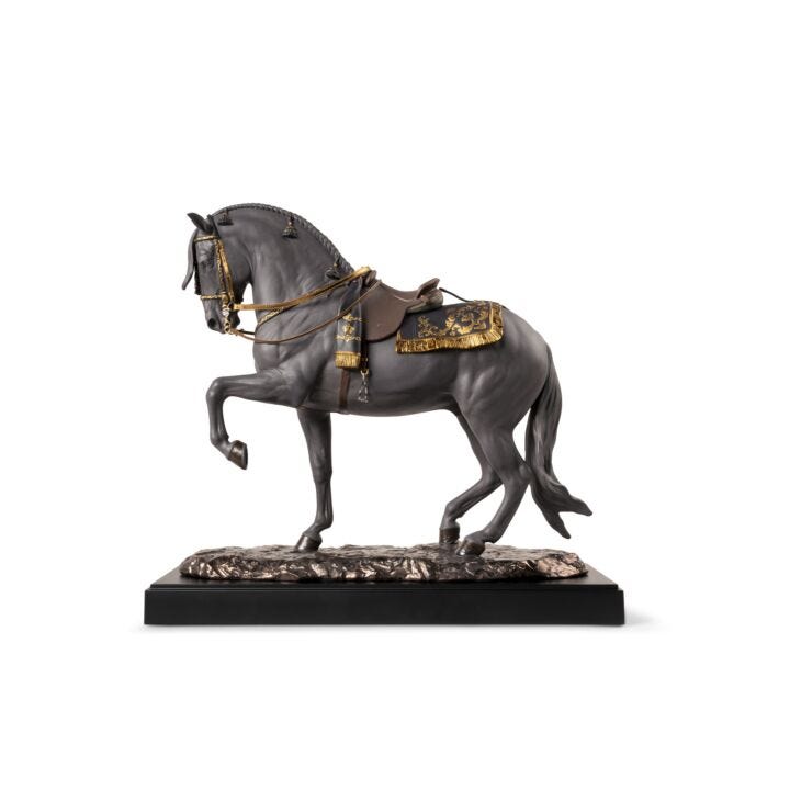 Spanish pure breed Sculpture. Black. Limited Edition in Lladró