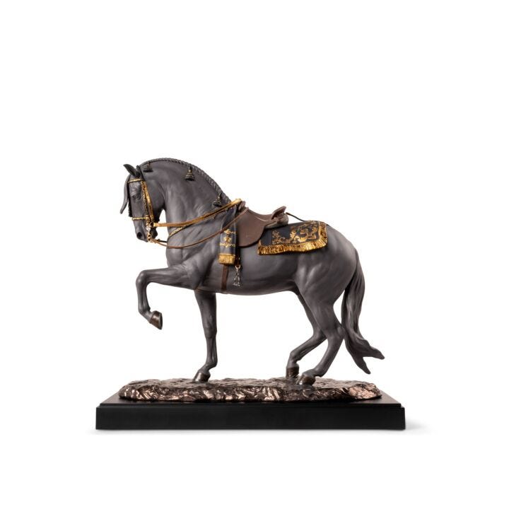 Escultura Caballo español. Negro. Serie Limitada en Lladró