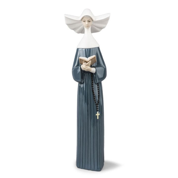 Figura Monjita leyendo en Lladró