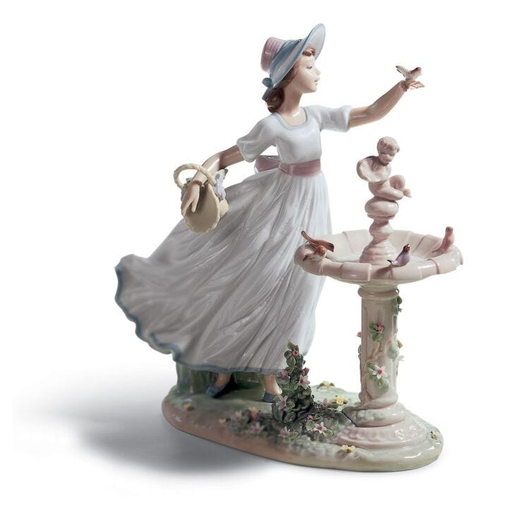 Spring Joy Girl Figurine in Lladró